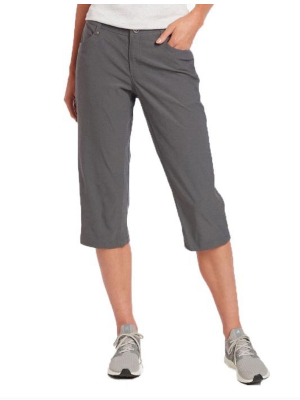Kuhl Trekr Kapri Gray Outdoor Hiking Gorpcore Lightweight Cinch Hem UPF-8